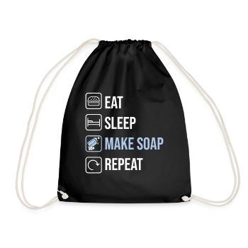 Funny soap making soap maker - Drawstring Bag - black - Front