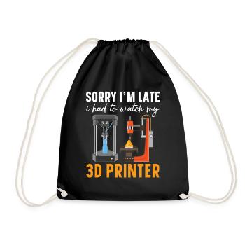 Désolé d’être en retard, j’ai dû prendre un - Sac de sport léger - noir - Devant