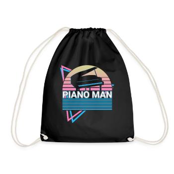 Piano Man Clavier Klavier Retro - Sac de sport léger - noir - Devant