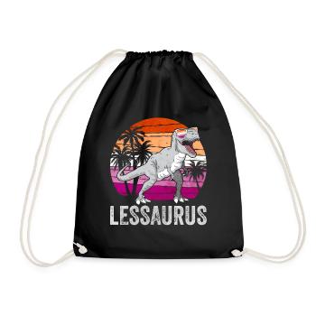 Lesbian Pride Flag Dinosaur Trex LGBTQ - Sac de sport léger - noir - Devant
