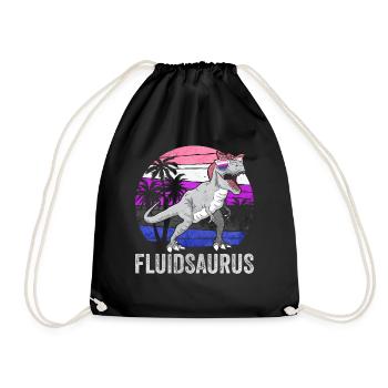 Genre Fluid Pride Flag Dinosaure Trex LGB - Sac de sport léger - noir - Devant