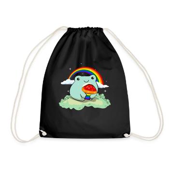 Gay Pride Rainbow Flag Mignonnes Grenouilles - Sac de sport léger - noir - Devant