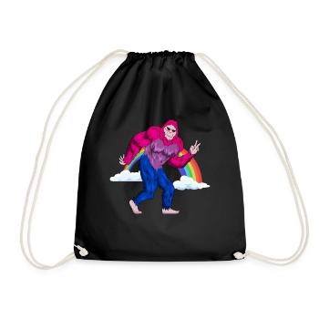 Bi Fier Bisexuel Drapeau Bigfoot LGBTQ subtil - Sac de sport léger - noir - Devant