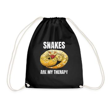Snakes Are My Therapy Snake Owner - Drawstring Bag - black - Front