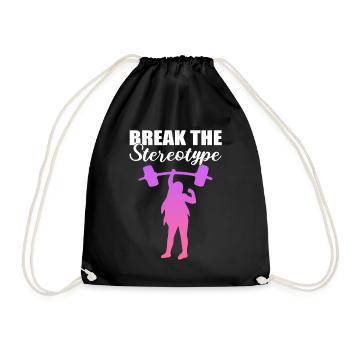 Haltérophile Fille Haltérophile - Sac de sport léger - noir - Devant