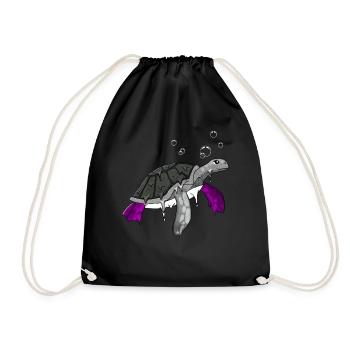 Asexual Pride Ace Flag Sea Turtle Subti - Sac de sport léger - noir - Devant