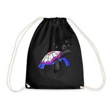 Genre Fluid Pride Flag Sea Turtle Subtil - Sac de sport léger - noir - Devant