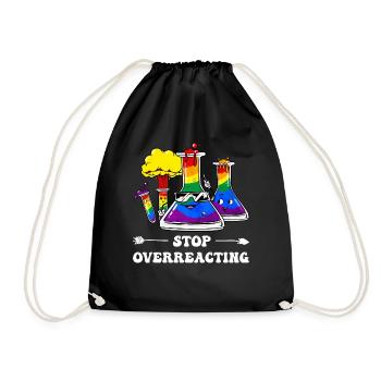 Gay Pride Regenbogenflagge Wissenschaftslehrer - Turnbeutel - Schwarz - Vorne