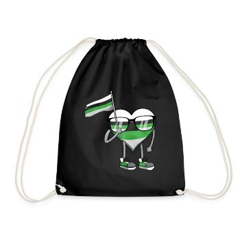 Demiromantique Fierté Flag Coeur Sublte LGBTQ - Sac de sport léger - noir - Devant