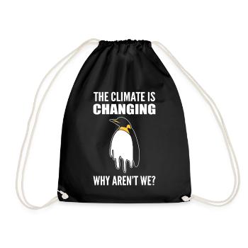 Les pingouins et les écologistes du changement climatique - Sac de sport léger - noir - Devant