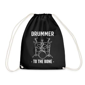 Artiste batteur squelette - Sac de sport léger - noir - Devant