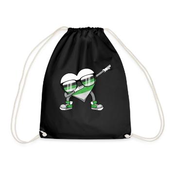 Demiromantique Fierté Flag Polka Dot Heart Sublte LGB - Sac de sport léger - noir - Devant