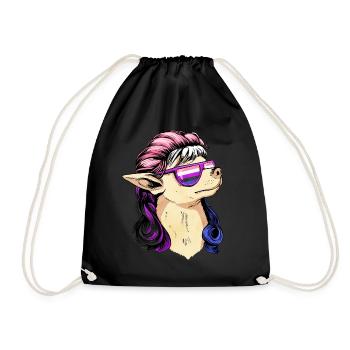 Genre Fluid Pride Flag Mullet Chihuahua Hun - Sac de sport léger - noir - Devant
