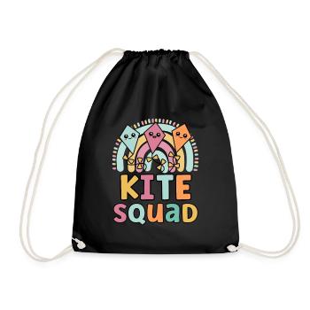 Kite Squad Lustiges Matching für Mädchen Drachenflieger - Turnbeutel - Schwarz - Vorne