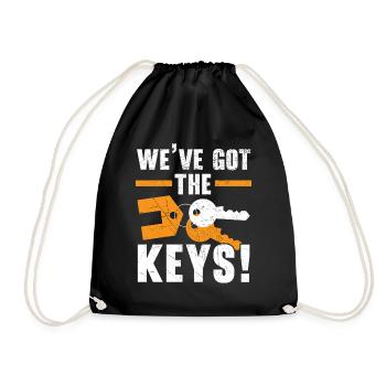 We have the keys to real estate brokers - Drawstring Bag - black - Front