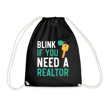Clignez des yeux lorsque vous brassez un agent immobilier - Sac de sport léger - noir - Devant