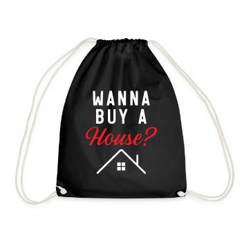 Do you want to buy a house? Home Brokers Real Estate - Drawstring Bag - black - Front
