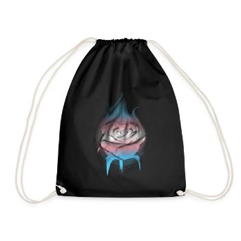 Fierté transgenre Drapeau trans brûlant Rose Sub - Sac de sport léger - noir - Devant
