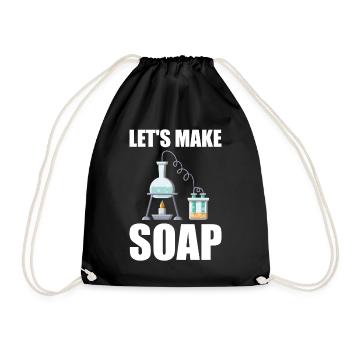 Production de savon Fabricant de savon - Sac de sport léger - noir - Devant