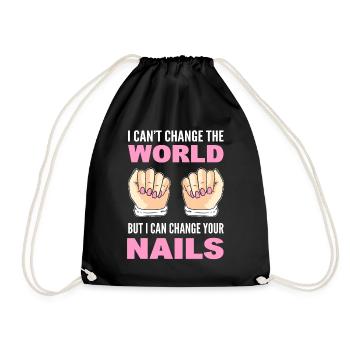 Nail beauty salon manicure - Drawstring Bag - black - Front