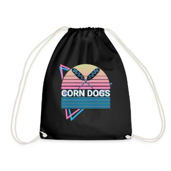 Drôle de hot-dog Hotdog Rétro - Sac de sport léger - noir - Devant