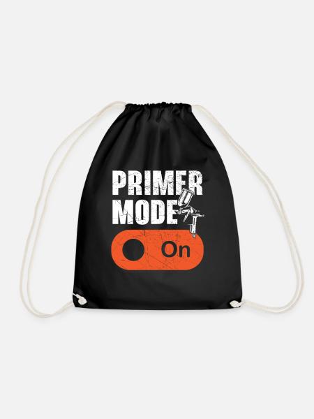 Primer mode in car painting car painter - Drawstring Bag - black