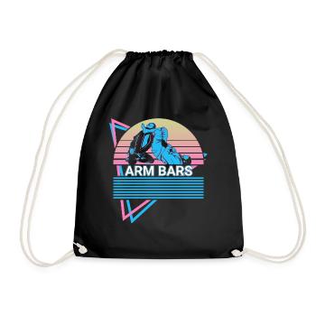 Jiu Jitsu BJJ Retro - Drawstring Bag - black - Front
