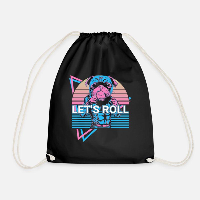 Lustiges Jiu Jitsu BJJ Retro - Turnbeutel - Schwarz