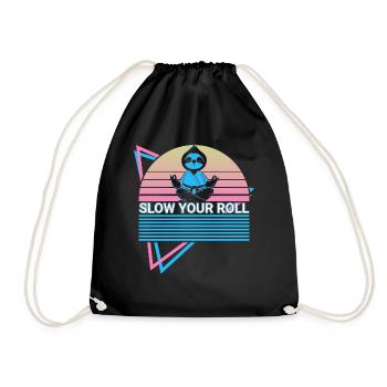 Lustiges Jiu Jitsu BJJ Retro - Turnbeutel - Schwarz - Vorne