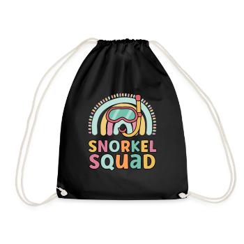 Snorkel Squad Lustiges Matching für Mädchen beim Schnorcheln - Turnbeutel - Schwarz - Vorne