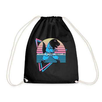 Lustiges Jiu Jitsu BJJ Retro - Turnbeutel - Schwarz - Vorne