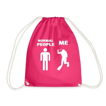 Diving Snorkeling - Drawstring Bag - fuchsia - Front