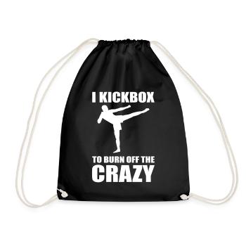 I Kickbox To Burn Off The Crazy Martial Artist - Sac de sport léger - noir - Devant