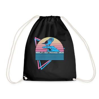 Perruche Rétro - Sac de sport léger - noir - Devant