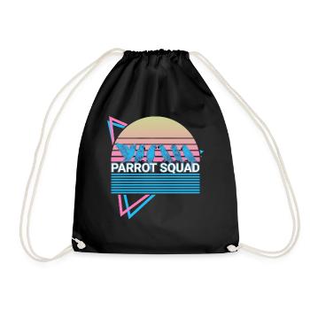 Parrot Squad Cockatiel Retro - Sac de sport léger - noir - Devant