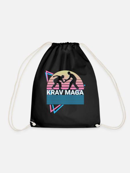 Krav Maga Retro - Turnbeutel - Schwarz