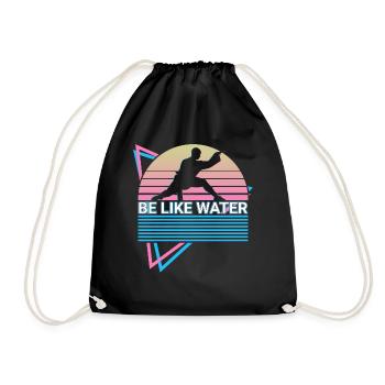 Kung Fu Rétro - Sac de sport léger - noir - Devant