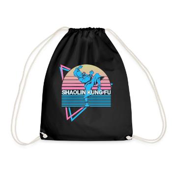 Kung Fu Rétro - Sac de sport léger - noir - Devant