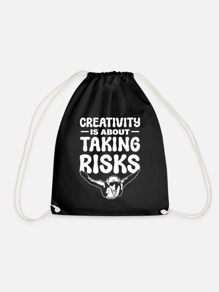 Skydiving Tandem skydivers - Drawstring Bag - black
