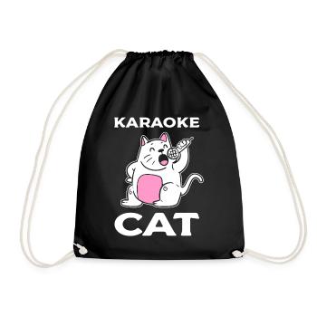 Karaoké Cat Chanteur - Sac de sport léger - noir - Devant