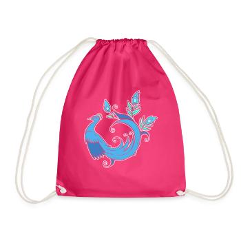 Beau gardien de zoo de paon - Sac de sport léger - fuchsia - Devant
