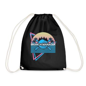 Lumberjack Woodworking Retro - Drawstring Bag - black - Front