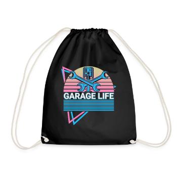 Drôle de mécanicien rétro - Sac de sport léger - noir - Devant