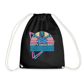 Drôle de mécanicien fils père - Sac de sport léger - noir - Devant