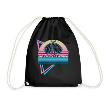 Mothman Crypto Cryptozoologie Rétro - Sac de sport léger - noir - Devant