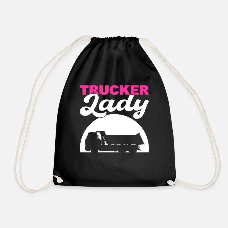 Trucker Lady Treiber - Turnbeutel - Schwarz
