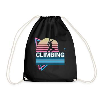 Escalade Grimpeur Rétro - Sac de sport léger - noir - Devant