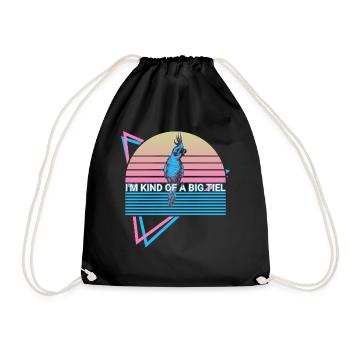 Cockatiel Rétro - Sac de sport léger - noir - Devant