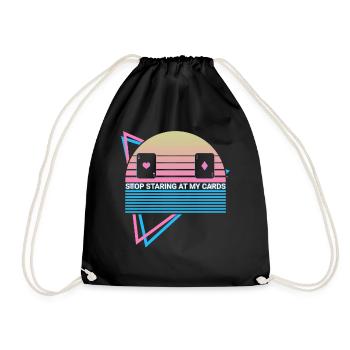 Poker Player Retro - Drawstring Bag - black - Front