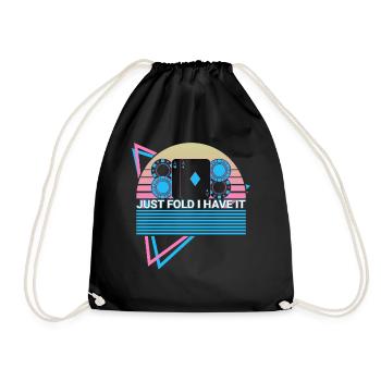 Poker Player Retro - Drawstring Bag - black - Front